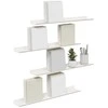 Plūduriuojanti lentyna 4 pcs Baltas 60 x 8,5 x 2,5 cm Plienas