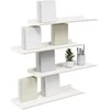 Plūduriuojanti lentyna 4 pcs Baltas 60 x 18 x 2,5 cm Plienas
