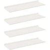 Plūduriuojanti lentyna 4 pcs Baltas 60 x 18 x 2,5 cm Plienas