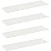 Plūduriuojanti lentyna 4 pcs Baltas 80 x 18 x 2,5 cm Plienas