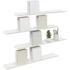 Plūduriuojanti lentyna 4 pcs Baltas 80 x 9 x 2,5 cm Plienas