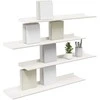 Plūduriuojanti lentyna 4 pcs Baltas 80 x 18 x 2,5 cm Plienas