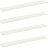 Plūduriuojanti lentyna 4 pcs Baltas 80 x 9 x 2,5 cm Plienas