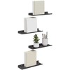Plūduriuojanti lentyna 4 vnt. Juodas 30 x 9 x 2,5 cm Plienas