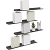 Plūduriuojanti lentyna 4 pcs Juodas 60 x 8,5 x 2,5 cm Plienas