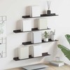 Plūduriuojanti lentyna 4 pcs Juodas 60 x 8,5 x 2,5 cm Plienas