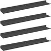 Plūduriuojanti lentyna 4 pcs Juodas 60 x 8,5 x 2,5 cm Plienas