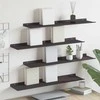 Plūduriuojanti lentyna 4 pcs Juodas 80 x 18 x 2,5 cm Plienas