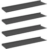 Plūduriuojanti lentyna 4 pcs Juodas 80 x 18 x 2,5 cm Plienas