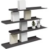 Plūduriuojanti lentyna 4 pcs Juodas 80 x 18 x 2,5 cm Plienas