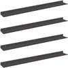 Plūduriuojanti lentyna 4 pcs Juodas 80 x 9 x 2,5 cm Plienas