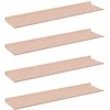 Plūduriuojanti lentyna 4 pcs Rožinė 80 x 18 x 2,5 cm Plienas