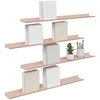Plūduriuojanti lentyna 4 pcs Rožinė 80 x 9 x 2,5 cm Plienas