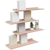 Plūduriuojanti lentyna 4 pcs Rožinė 60 x 18 x 2,5 cm Plienas