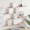 Plūduriuojanti lentyna 4 pcs Rožinė 80 x 9 x 2,5 cm Plienas