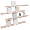 Plūduriuojanti lentyna 4 pcs Rožinė 100 x 9 x 2,5 cm Plienas