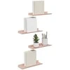 Plūduriuojanti lentyna 4 pcs Rožinė 30 x 9 x 2,5 cm Plienas