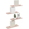 Plūduriuojanti lentyna 4 pcs Rožinė 40 x 8,5 x 2,5 cm Plienas