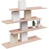 Plūduriuojanti lentyna 4 pcs Rožinė 80 x 18 x 2,5 cm Plienas