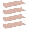 Plūduriuojanti lentyna 4 pcs Rožinė 30 x 9 x 2,5 cm Plienas