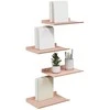 Plūduriuojanti lentyna 4 pcs Rožinė 30 x 18 x 2,5 cm Plienas