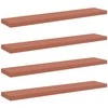 Sieninė lentyna su saugykla 4 pcs Raudona 120 x 23,5 x 4 cm