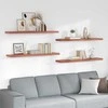 Sieninė lentyna su saugykla 4 pcs Raudona 120 x 23,5 x 4 cm