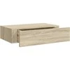 Sieninė lentyna su stalčiumi, ąžuolo, 40x23,5x10cm, MDF