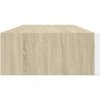 Sieninė lentyna su stalčiumi, ąžuolo/balta, 60x23,5x10cm, MDF