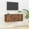 TV staliukas Sieninė televizoriaus spintelė, dūminio ąžuolo, 100x34,5x40cm
