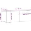 TV staliukas Sieninė TV spintelė, medienos, 80x30x30cm, apdirbta mediena