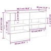 TV staliukas Sieninė TV spintelė su LED lemputėmis, ąžuolo, 98,5x30x60,5cm