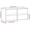 TV staliukas Sieninė TV spintelė su LED lemputėmis, ąžuolo, 100x31x45cm