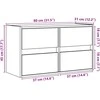 TV staliukas Sieninė TV spintelė su LED lemputėmis, ąžuolo, 80x31x45cm