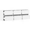 TV staliukas Sieninė TV spintelė su LED lemputėmis, balta, 130x31x45 cm