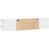 TV staliukas Sieninė TV spintelė su LED lemputėmis, balta, 180x31x39,5cm