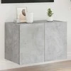 TV staliukas Sieninė TV spintelė su LED lemputėmis, betono pilka, 60x35x41cm