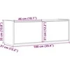 TV staliukas Sieninė TV spintelė su LED lemputėmis, betono, 100x31x35cm