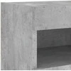 TV staliukas Sieninė TV spintelė su LED lemputėmis, betono pilka, 80x30x40cm