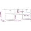TV staliukas Sieninė TV spintelė su LED lemputėmis, betono, 130x31x45 cm