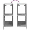 TV staliukas Sieninė TV spintelė su LED lemputėmis, betono, 30,5x35x70cm