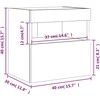 TV staliukas Sieninė TV spintelė su LED lemputėmis, dūminė, 40x30x40cm
