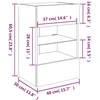 TV staliukas Sieninė TV spintelė su LED lemputėmis, dūminė, 40x30x60,5cm