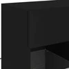 TV staliukas Sieninė TV spintelė su LED lemputėmis, juoda, 58,5x30x60,5cm
