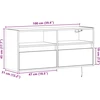 TV staliukas Sieninė TV spintelė su LED lemputėmis, pilka, 100x31x45cm
