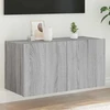 TV staliukas Sieninė TV spintelė su LED lemputėmis, pilka ąžuolo, 80x35x41cm