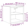 TV staliukas Sieninė TV spintelė su LED lemputėmis, pilka, 30x28,5x30cm