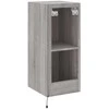 TV staliukas Sieninė TV spintelė su LED lemputėmis, pilka, 30,5x35x70cm