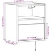 TV staliukas Sieninė TV spintelė su LED lemputėmis, pilka, 41x31x45cm