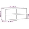 TV staliukas Sieninė TV spintelė su LED lemputėmis, ruda ąžuolo, 100x31x45cm